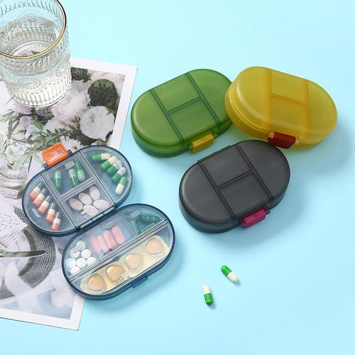 透明8格药盒 便携式药品分装盒 翻盖收纳盒大容量随身药品盒批发